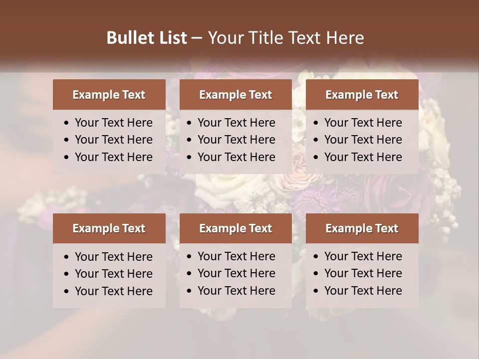 Bouquet Bride Commitment PowerPoint Template