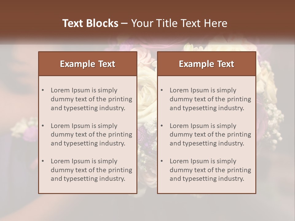 Bouquet Bride Commitment PowerPoint Template