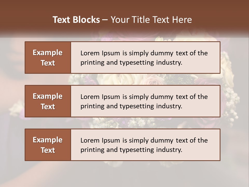 Bouquet Bride Commitment PowerPoint Template