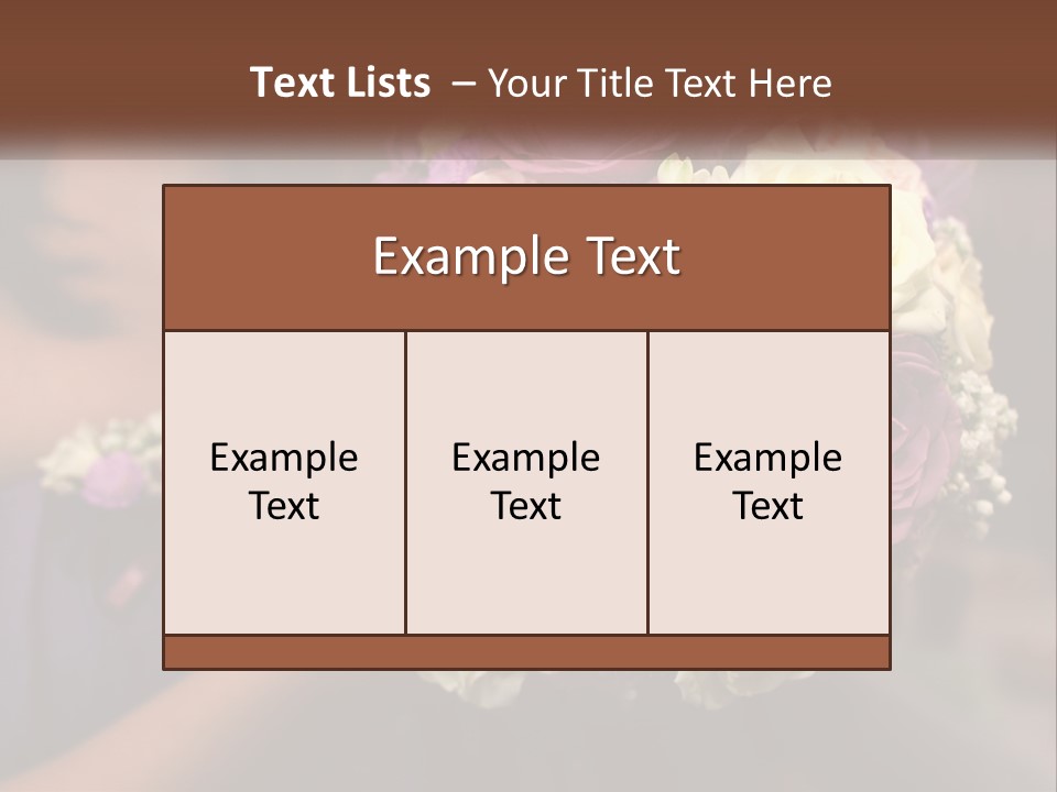 Bouquet Bride Commitment PowerPoint Template