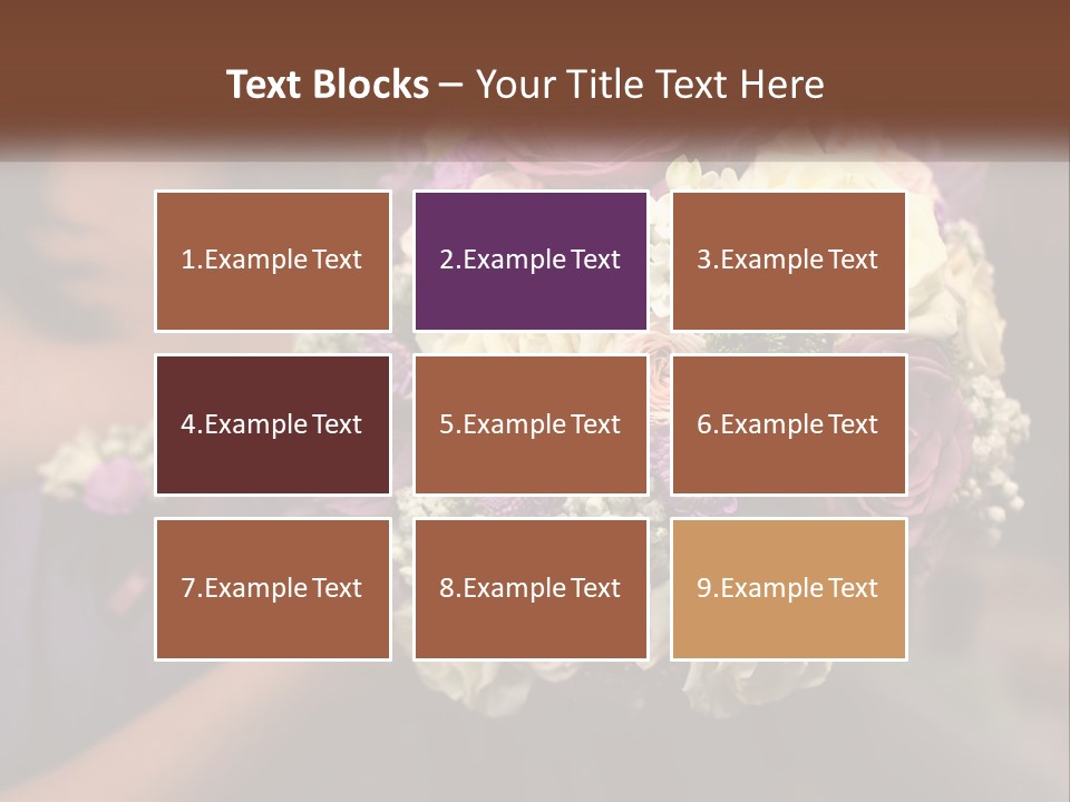 Bouquet Bride Commitment PowerPoint Template