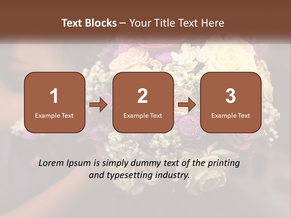 Bouquet Bride Commitment PowerPoint Template