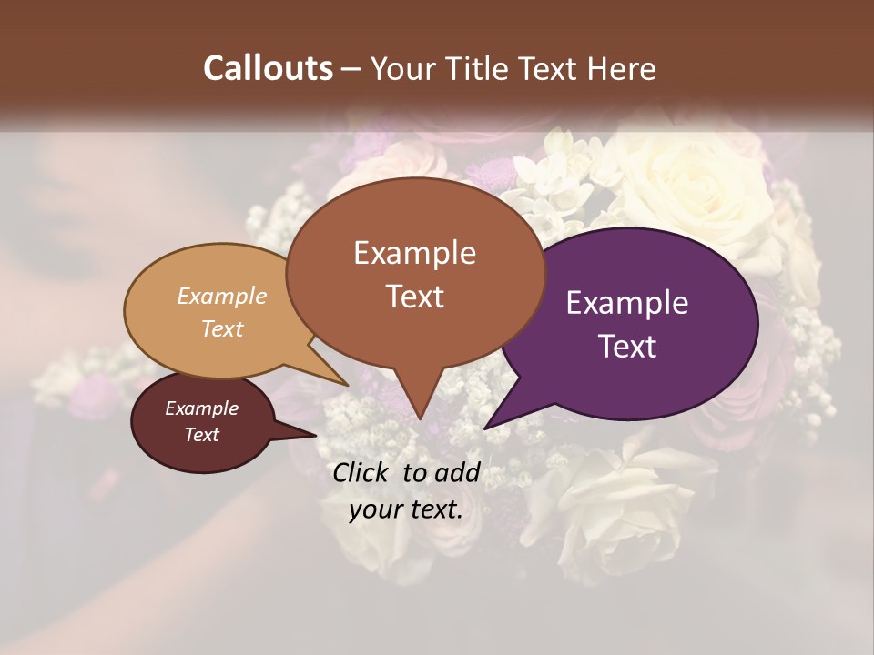 Bouquet Bride Commitment PowerPoint Template