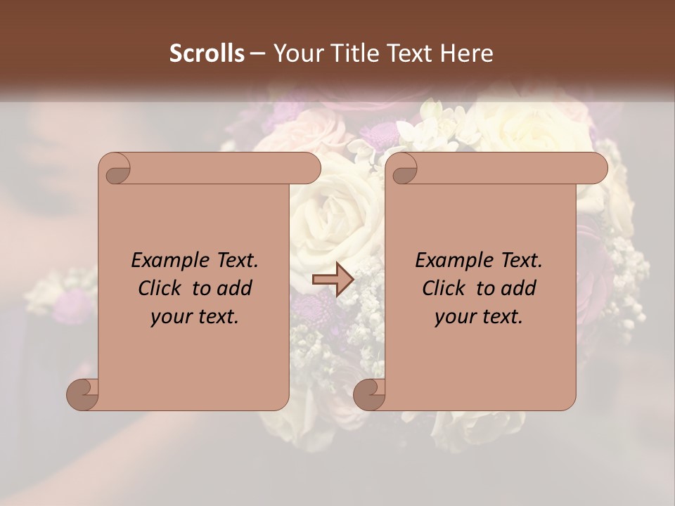 Bouquet Bride Commitment PowerPoint Template