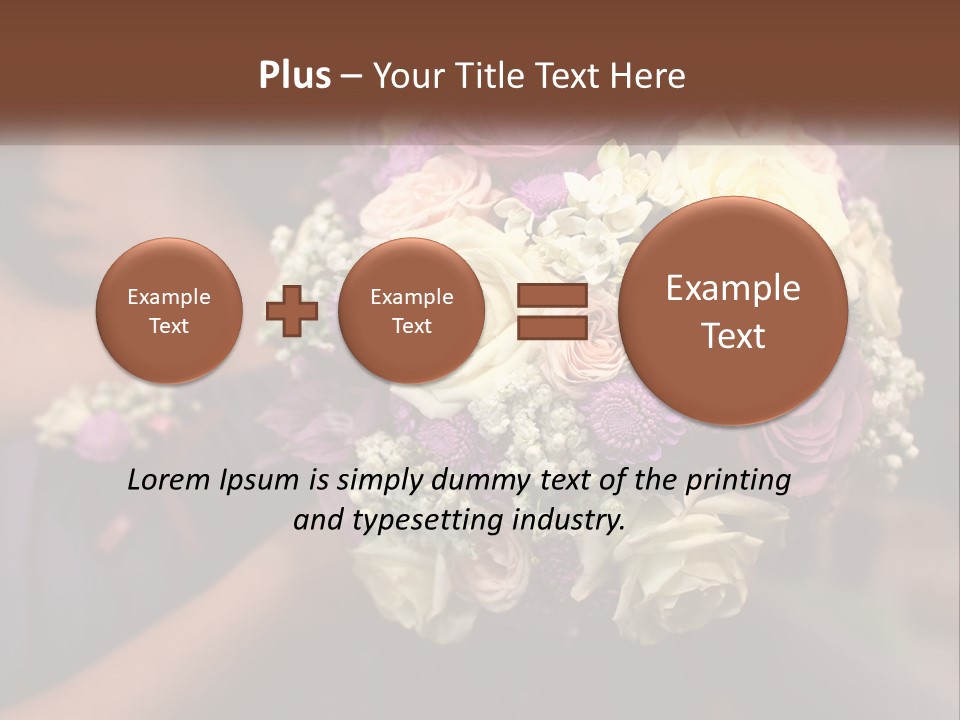 Bouquet Bride Commitment PowerPoint Template