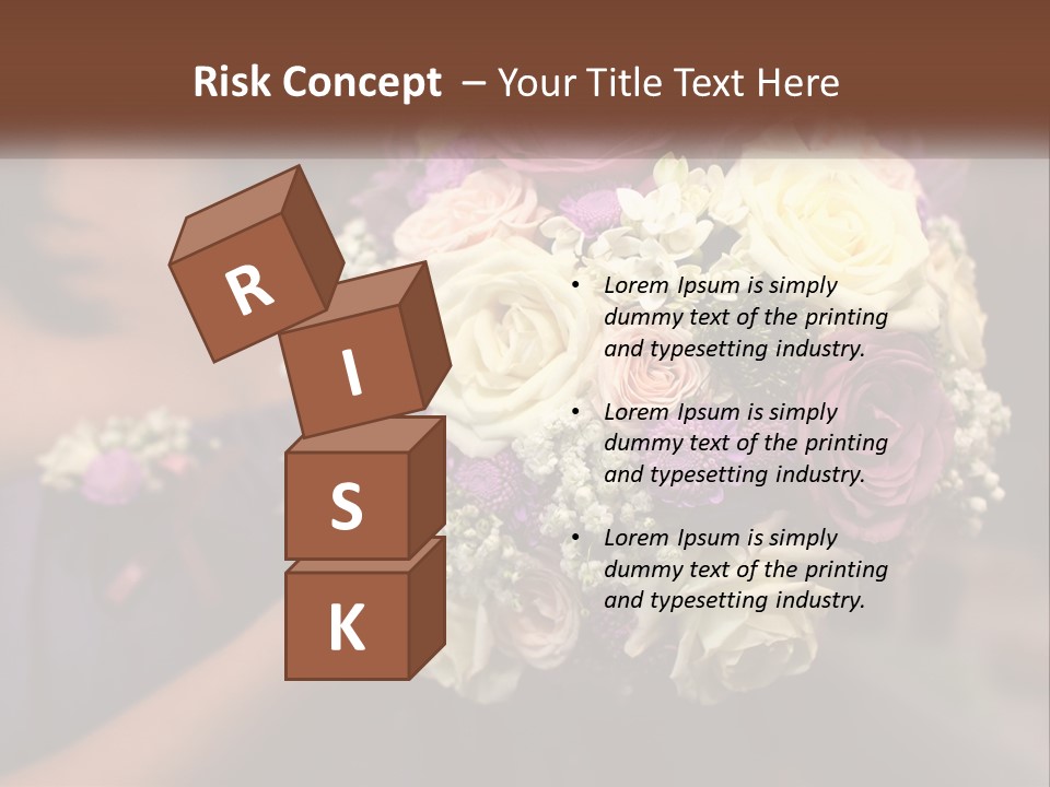 Bouquet Bride Commitment PowerPoint Template