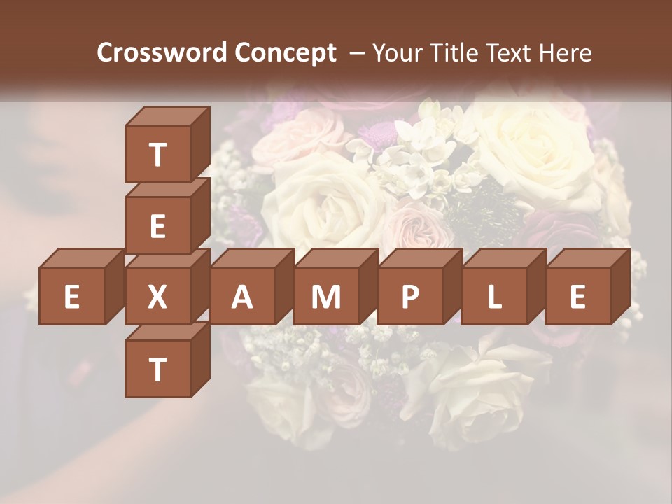 Bouquet Bride Commitment PowerPoint Template