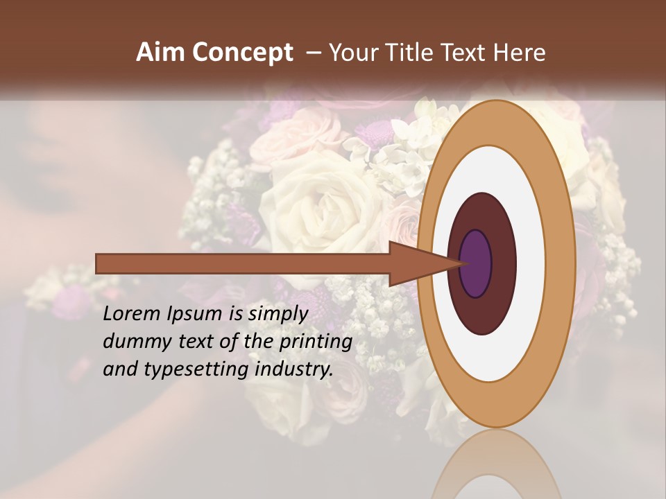 Bouquet Bride Commitment PowerPoint Template