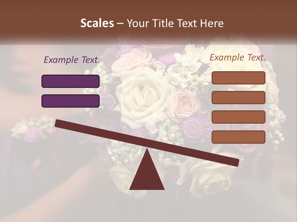 Bouquet Bride Commitment PowerPoint Template