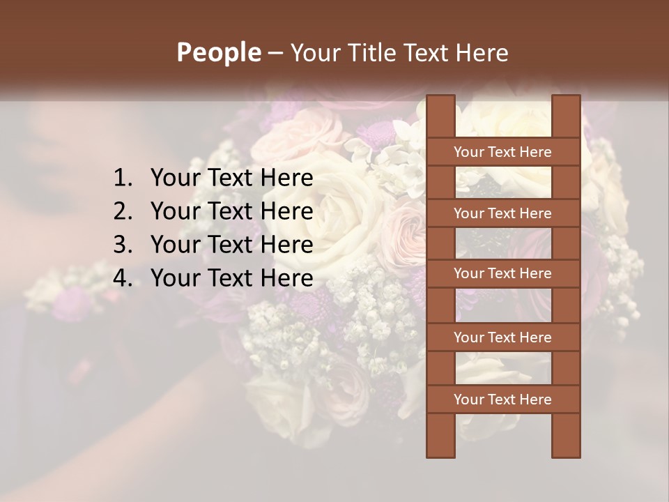 Bouquet Bride Commitment PowerPoint Template