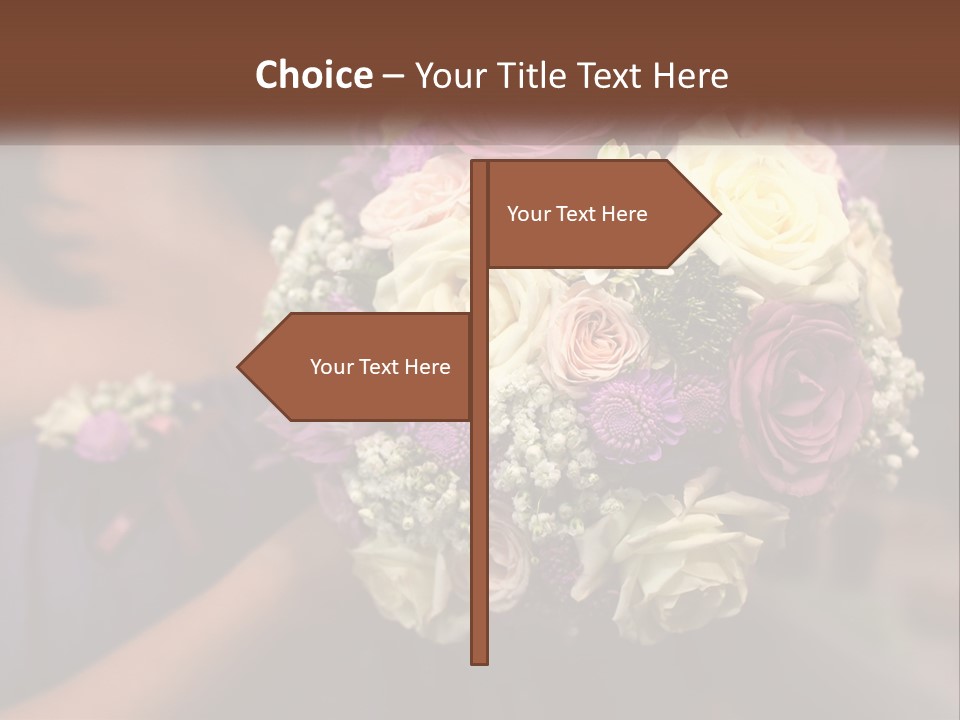 Bouquet Bride Commitment PowerPoint Template