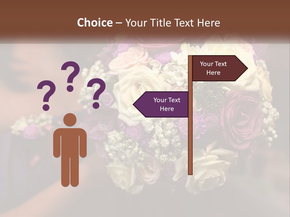Bouquet Bride Commitment PowerPoint Template