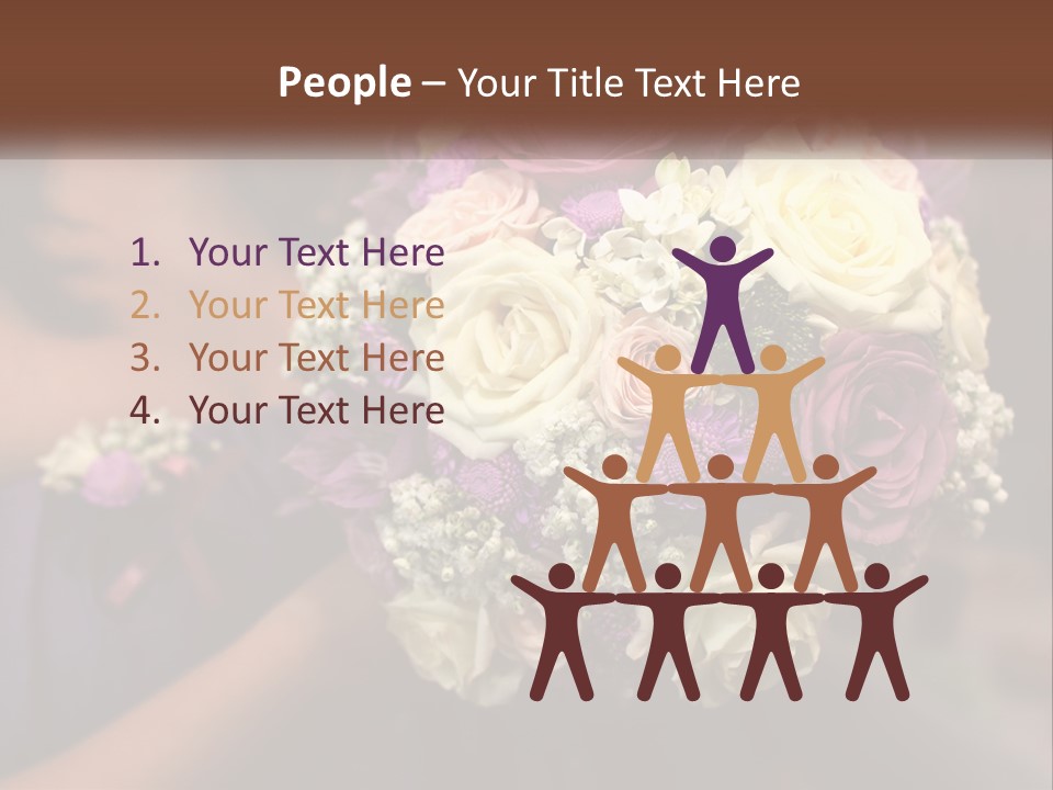 Bouquet Bride Commitment PowerPoint Template