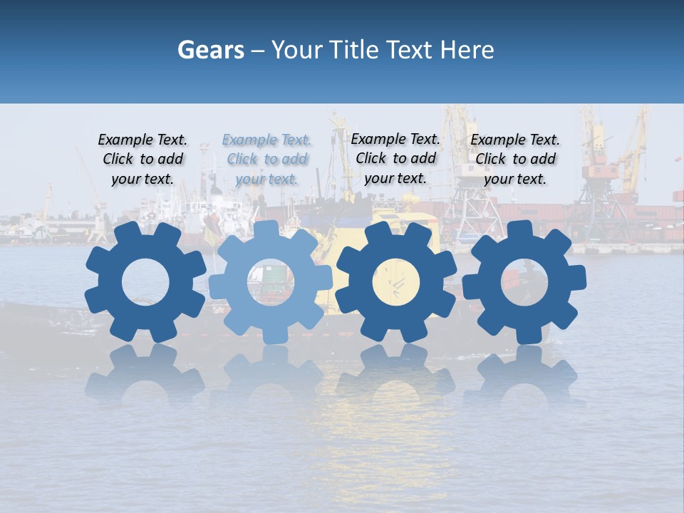 Boats Pier Export PowerPoint Template