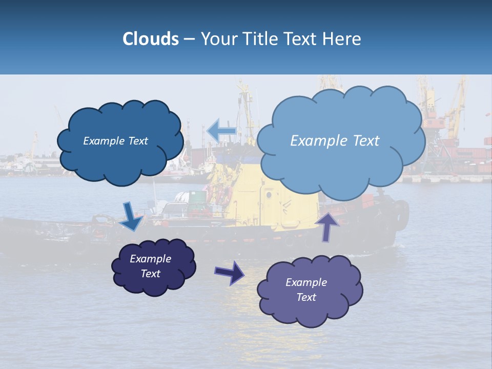 Boats Pier Export PowerPoint Template