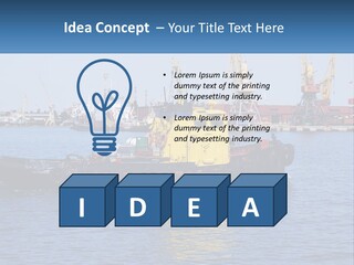 Boats Pier Export PowerPoint Template