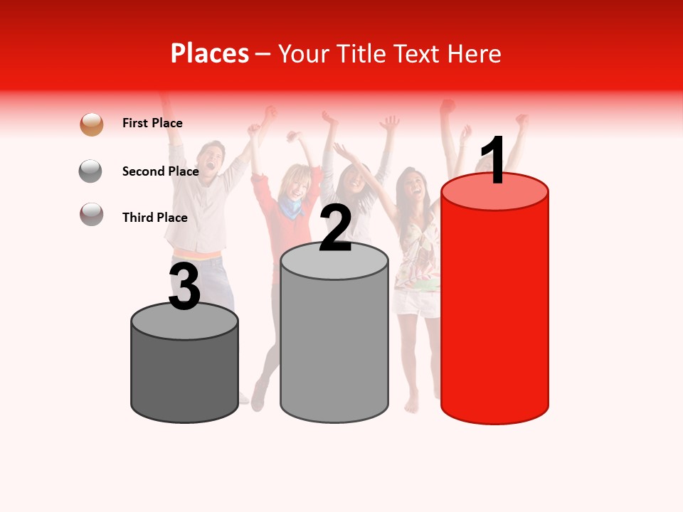 A Group Of People Jumping Up In The Air PowerPoint Template