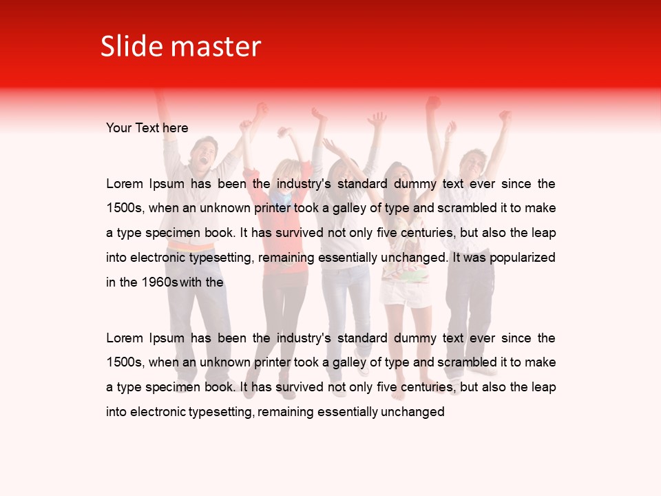 A Group Of People Jumping Up In The Air PowerPoint Template