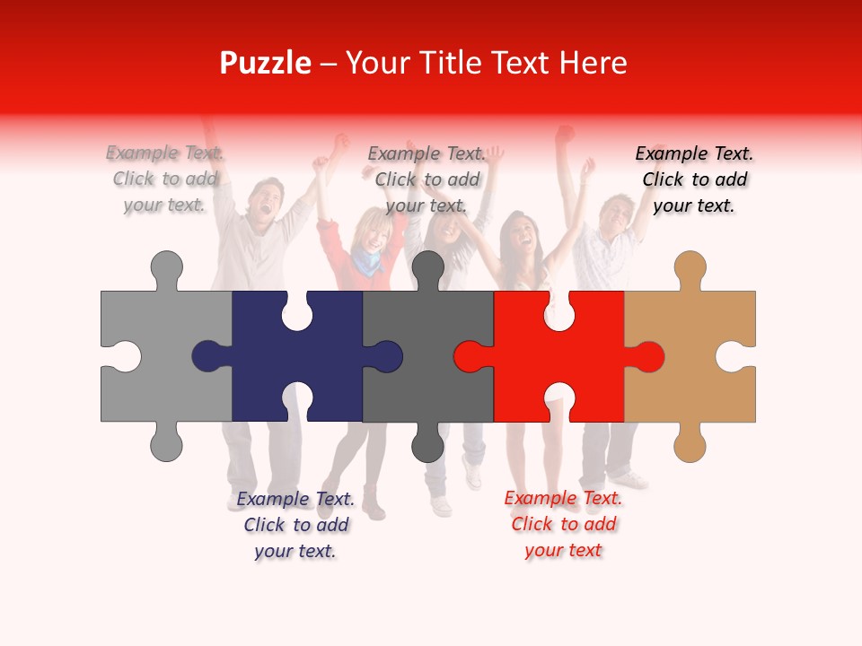 A Group Of People Jumping Up In The Air PowerPoint Template