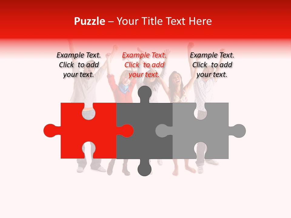 A Group Of People Jumping Up In The Air PowerPoint Template