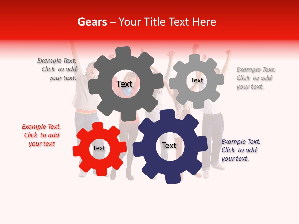 A Group Of People Jumping Up In The Air PowerPoint Template