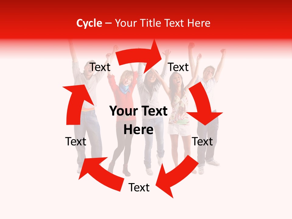 A Group Of People Jumping Up In The Air PowerPoint Template