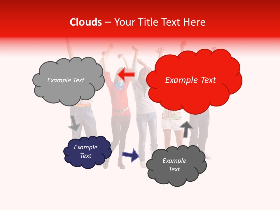 A Group Of People Jumping Up In The Air PowerPoint Template