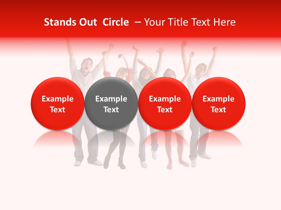 A Group Of People Jumping Up In The Air PowerPoint Template