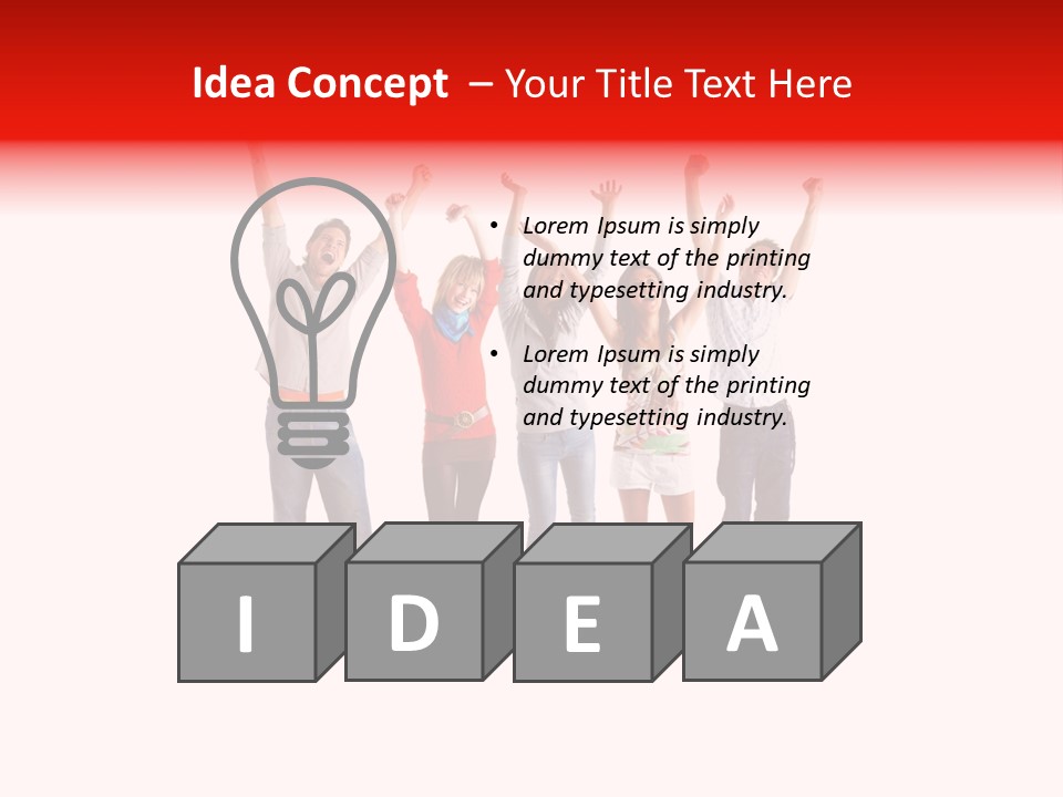 A Group Of People Jumping Up In The Air PowerPoint Template