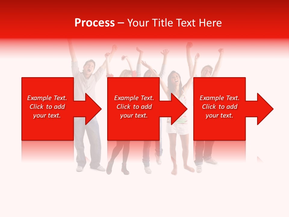 A Group Of People Jumping Up In The Air PowerPoint Template