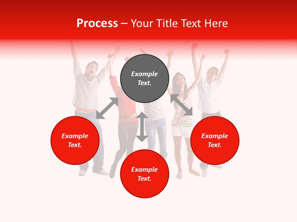 A Group Of People Jumping Up In The Air PowerPoint Template