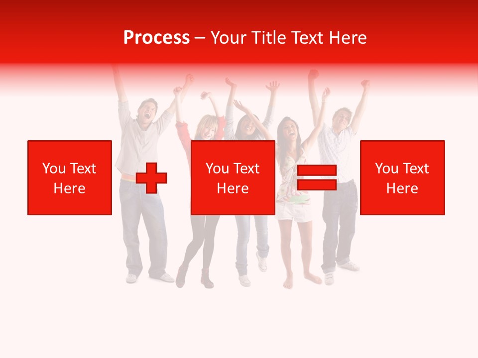 A Group Of People Jumping Up In The Air PowerPoint Template