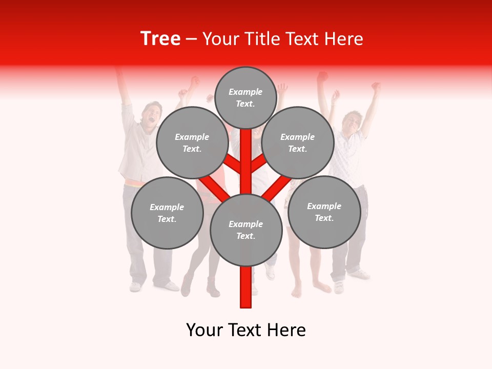 A Group Of People Jumping Up In The Air PowerPoint Template