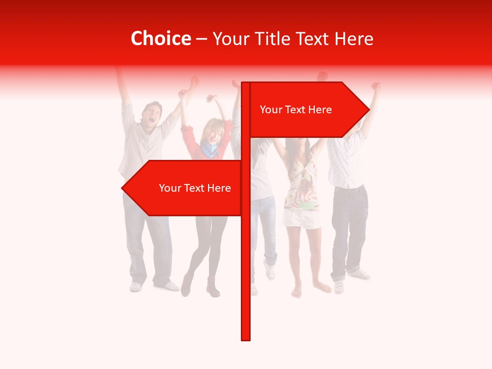 A Group Of People Jumping Up In The Air PowerPoint Template