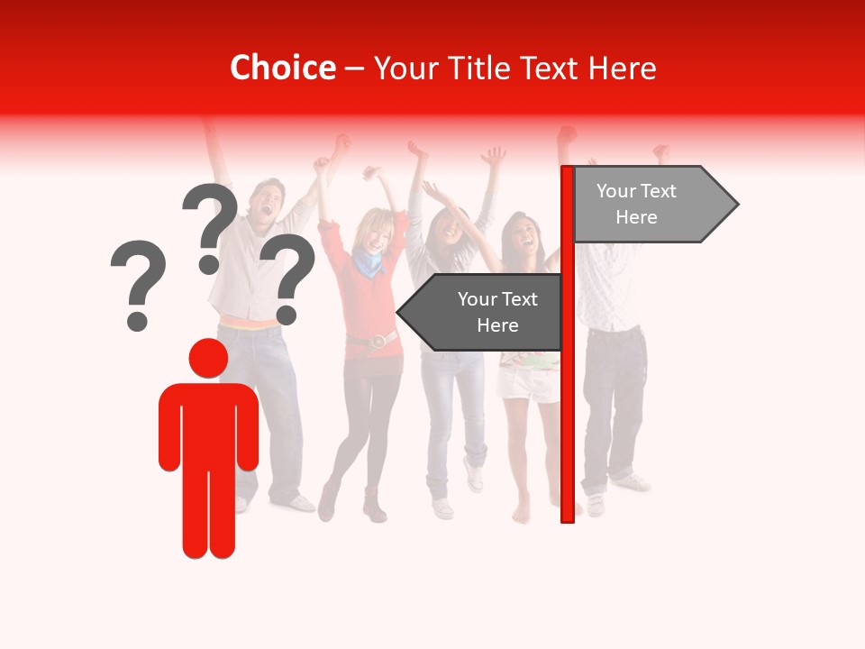 A Group Of People Jumping Up In The Air PowerPoint Template