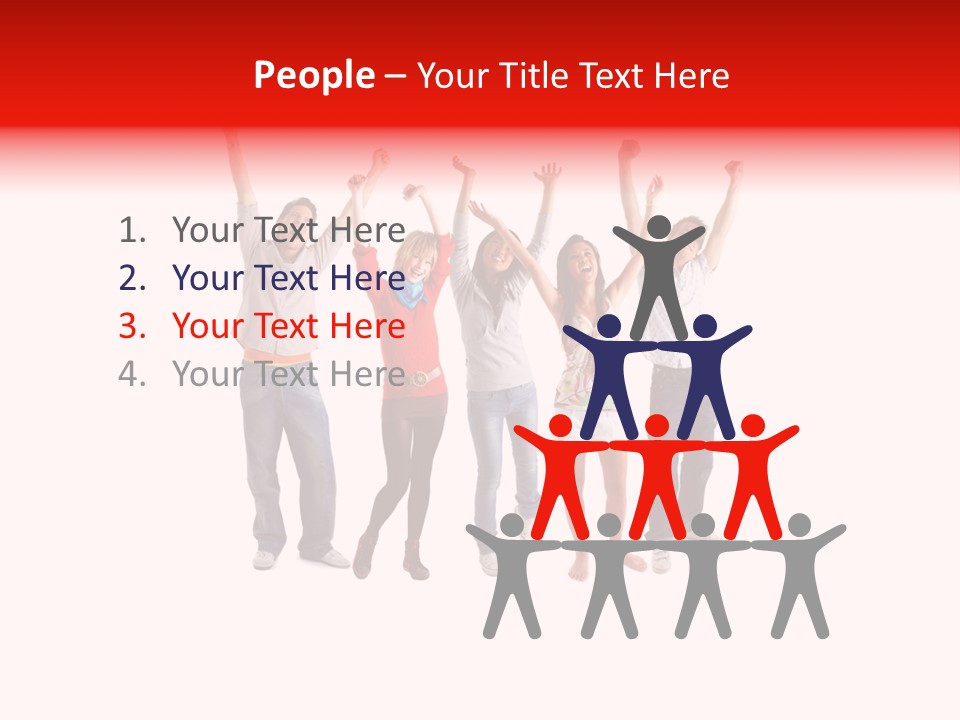 A Group Of People Jumping Up In The Air PowerPoint Template