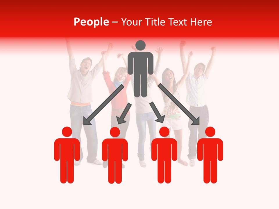 A Group Of People Jumping Up In The Air PowerPoint Template