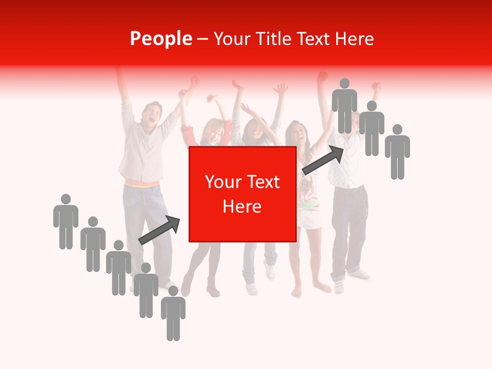 A Group Of People Jumping Up In The Air PowerPoint Template