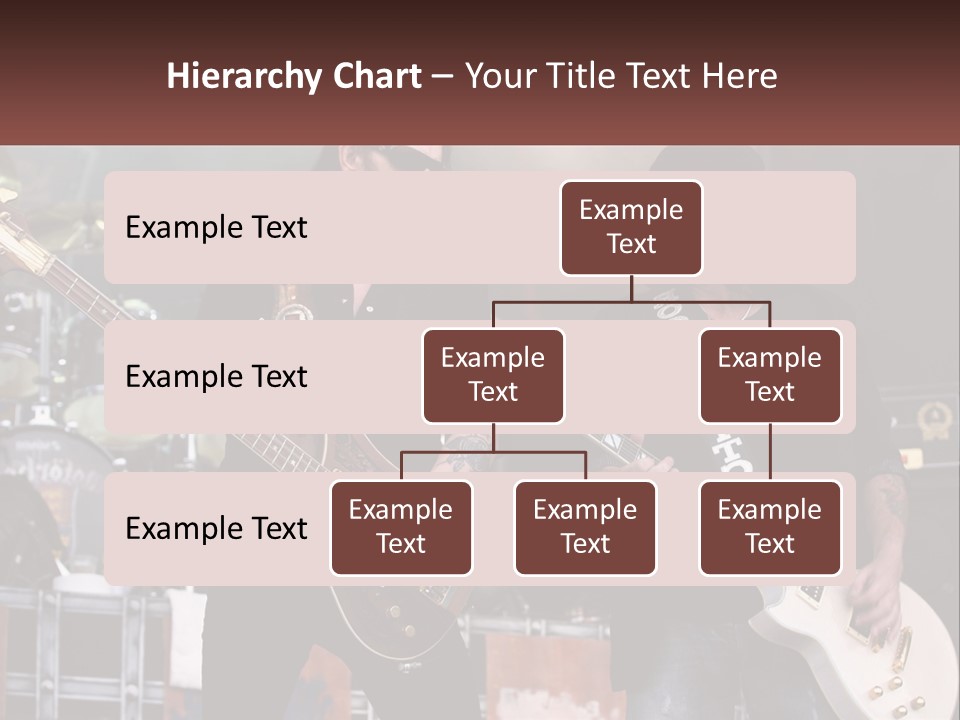 Two Men Are Playing Guitars On Stage PowerPoint Template