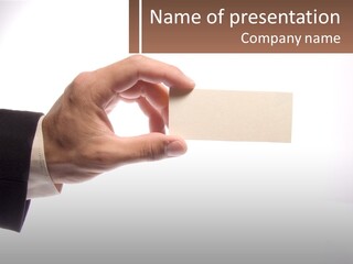 Cards Men White PowerPoint Template