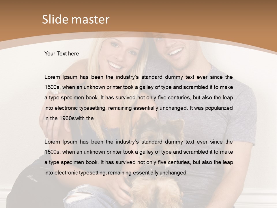 Man Dog Laugh PowerPoint Template