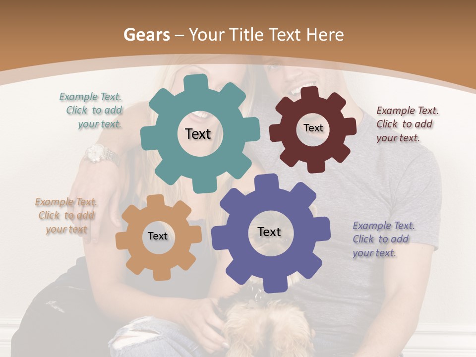 Man Dog Laugh PowerPoint Template