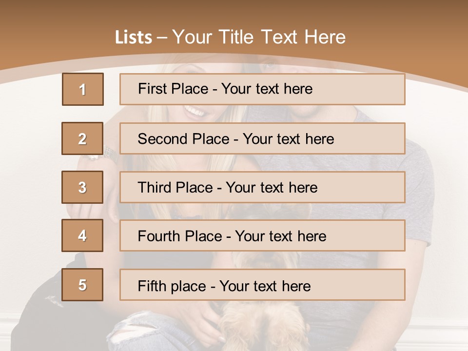 Man Dog Laugh PowerPoint Template