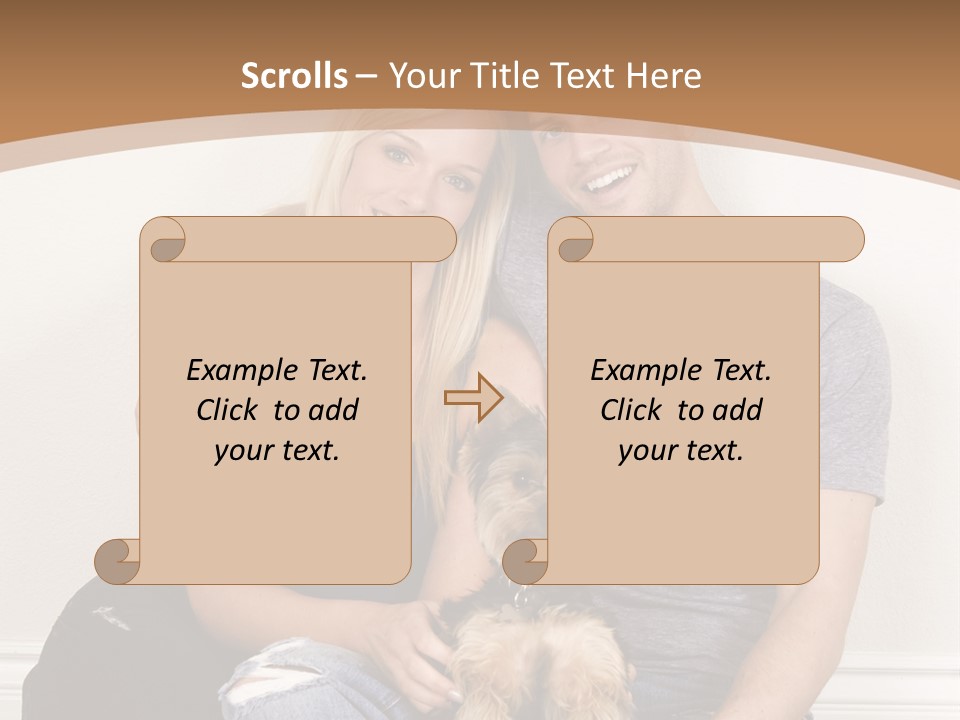 Man Dog Laugh PowerPoint Template