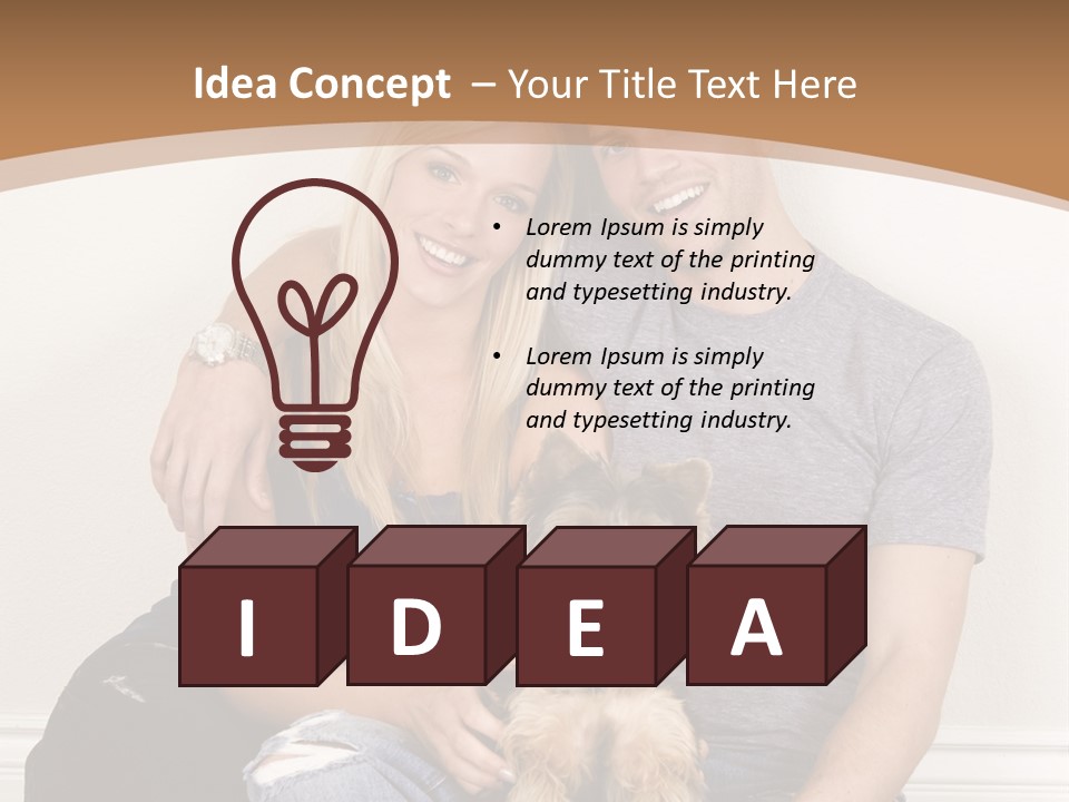 Man Dog Laugh PowerPoint Template