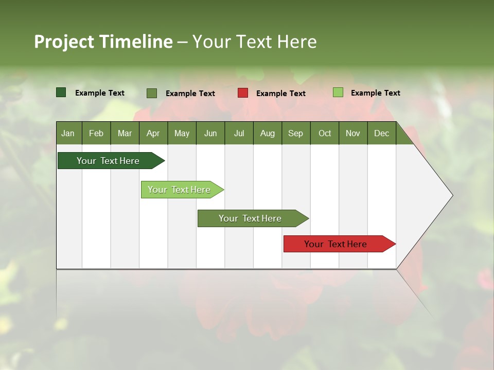 Red Hanging Geranium PowerPoint Template