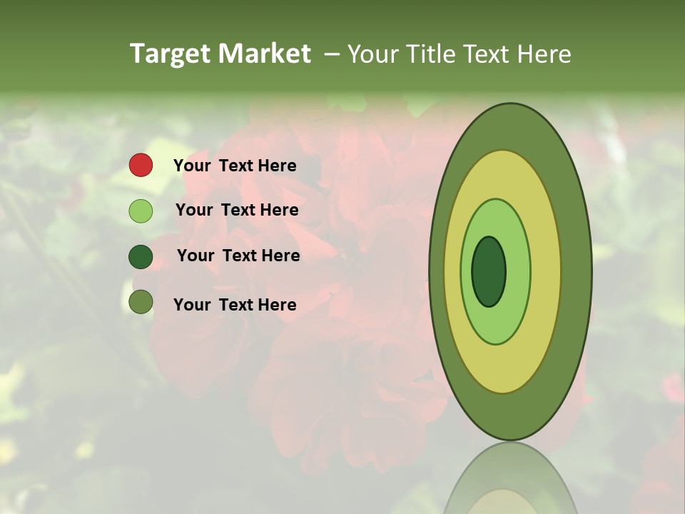 Red Hanging Geranium PowerPoint Template