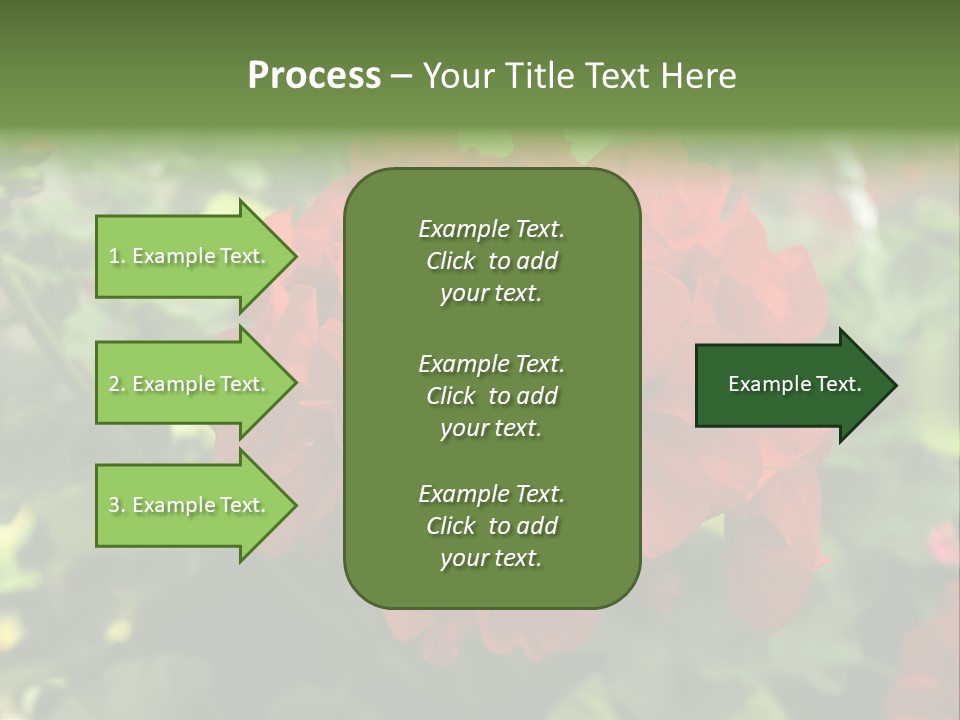 Red Hanging Geranium PowerPoint Template