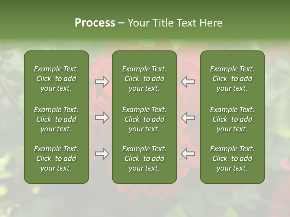 Red Hanging Geranium PowerPoint Template