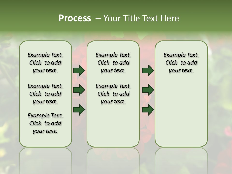 Red Hanging Geranium PowerPoint Template